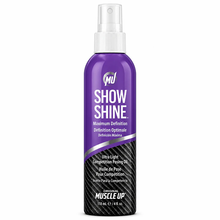 Muscle Up Pro Tan Show Shine Maximum Definition 118 ml | Aceite de Posing 1