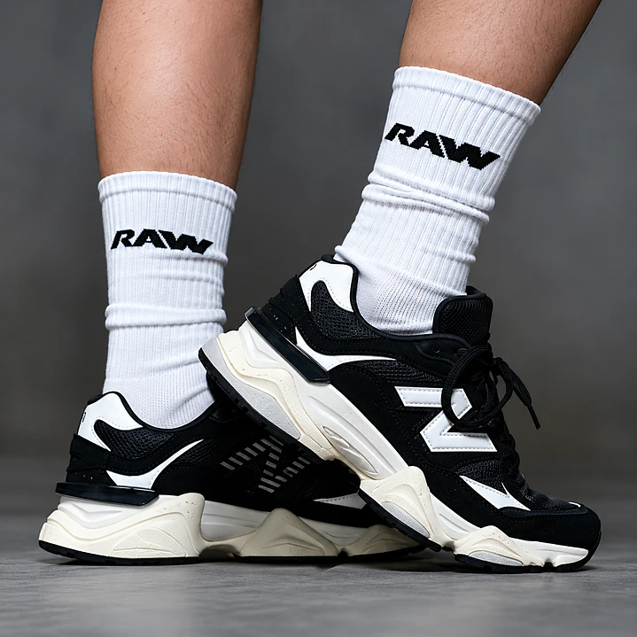 RAW Calcetines Blancos Deportivos | Algodón y Estilo Gym 1
