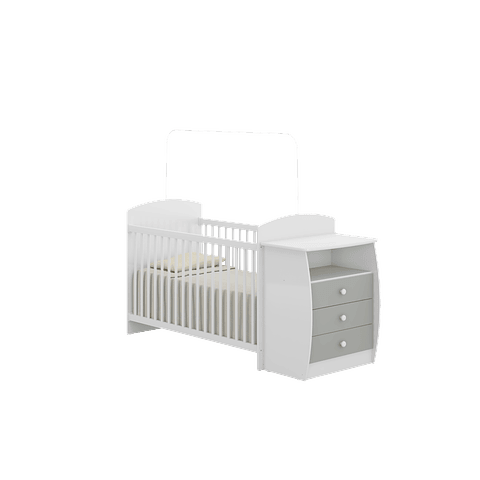 ♻️ Cuna con Mudador Bambini Gris - Productos con Detalles ♻️