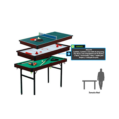 Mesa De Juego 3 En 1  ,"PRODUCTO CON DETALLE"