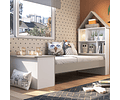 ♻️ Cama infantil c/baúl estante casita Amore - Productos con Detalles ♻️