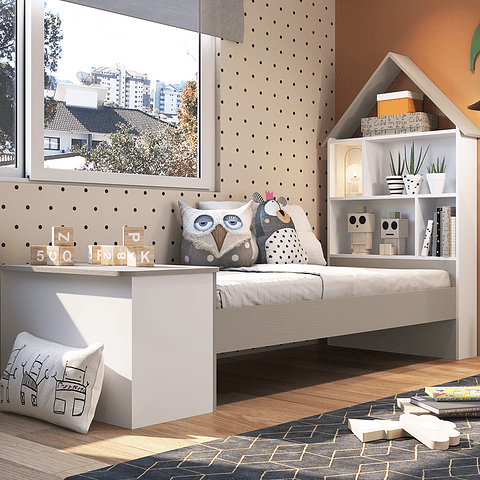 ♻️ Cama infantil c/baúl estante casita Amore - Productos con Detalles ♻️