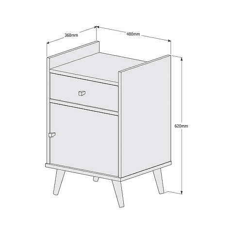 ♻️ Velador Con Puerta Be Perla Caramelo - Productos con Detalles ♻️