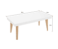 Mesa de centro Nordic 900 FK511 Blanco,
