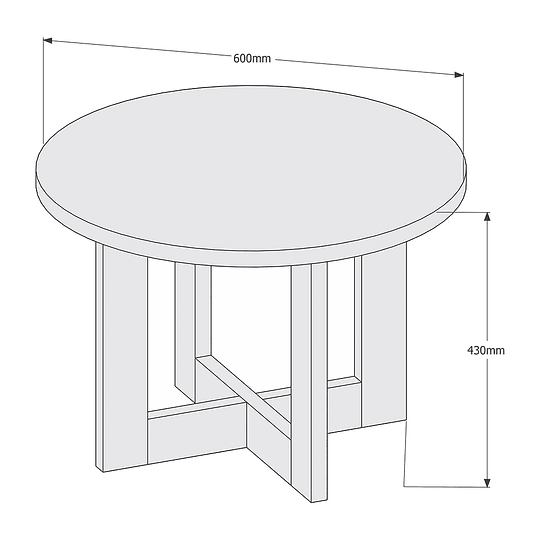 Mesa De Centro Redonda Be Perla,