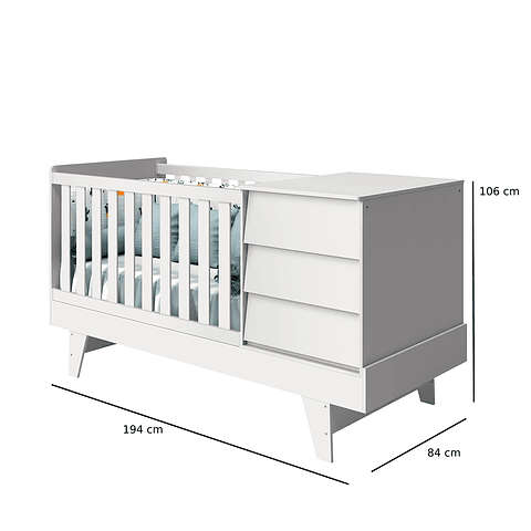 ♻️ Cuna 3 En 1 Noah Blanco Opaco - Productos con Detalles ♻️
