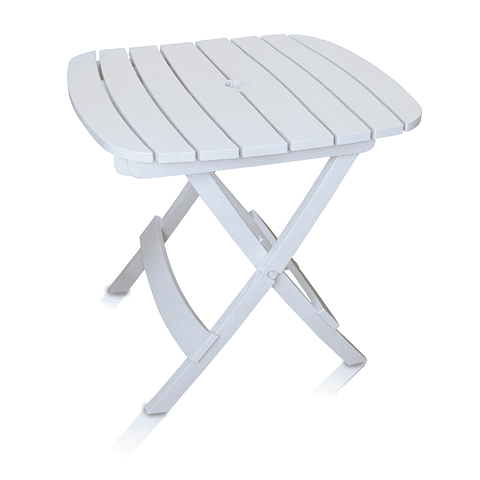 Mesa Plástico Plegable Diamantina Blanco