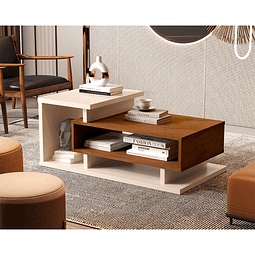 ♻️  Mesa de centro boho bicolor perla  - Productos con Detalles ♻️