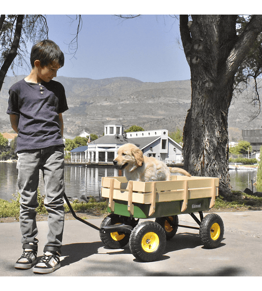 Carro De Arrastre Verde Kidscool