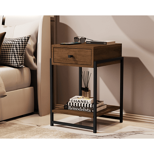 Velador industrial canela,