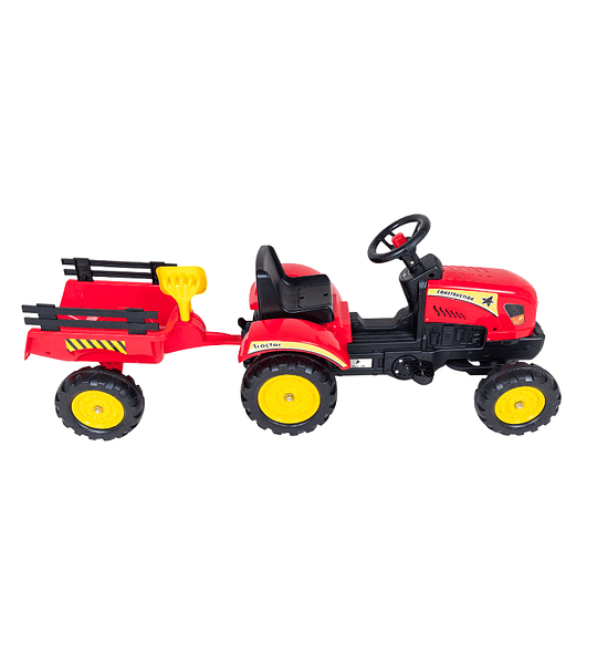  Tractor Con Carro Rojo Kidscool