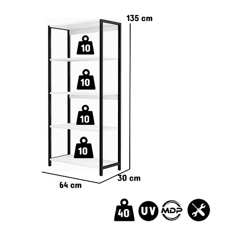 ♻️ Estante Org New York Blanco   - Productos con Detalles ♻️