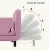 Sofa Mini Cama Infantil Rosado