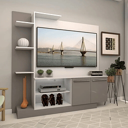 Rack Tv Verona Blanco Gris,"PRODUCTO CON DETALLE"