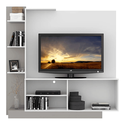 Rack Tv Verona Blanco Gris,"PRODUCTO CON DETALLE"
