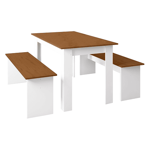 Juego De Comedor Natura Blanco Cinza,"PRODUCTO CON DETALLE"