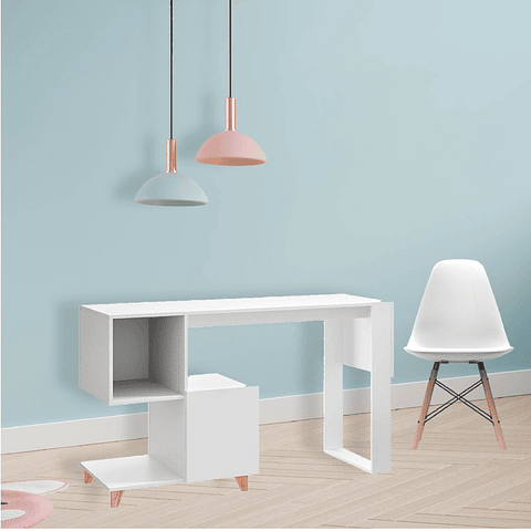 Mesa Escritorio 1007 Aurora Blanco,"PRODUCTO CON DETALLE"