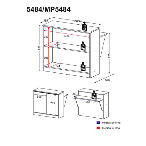 Isla Comedor Dos Puertas Blanco Smart,"PRODUCTO CON DETALLE"