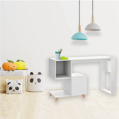 Mesa Escritorio 1007 Aurora Blanco,"PRODUCTO CON DETALLE"