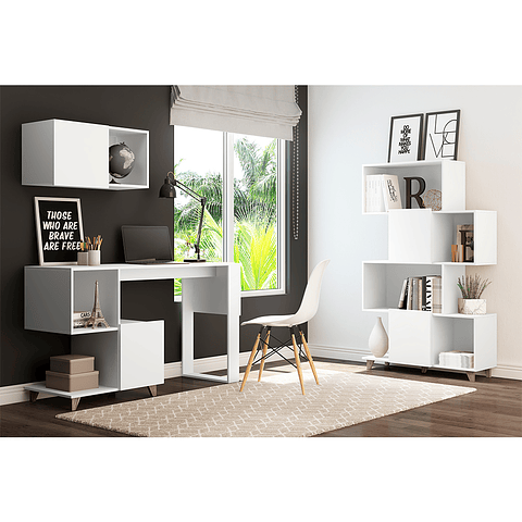 Mesa Escritorio 1007 Aurora Blanco,"PRODUCTO CON DETALLE"