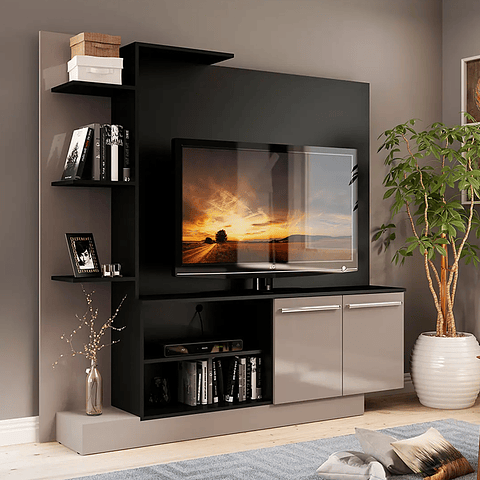 Rack Tv Verona Negro/Fume ,"PRODUCTO CON DETALLE"