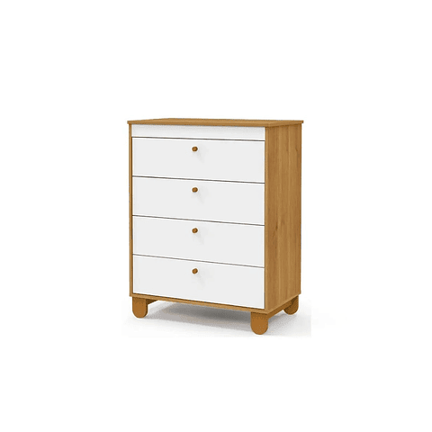 Cómoda Zupi Blanca Caramelo ,"PRODUCTO CON DETALLE"