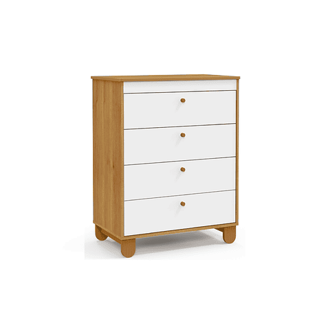 Cómoda Zupi Blanca Caramelo ,"PRODUCTO CON DETALLE"