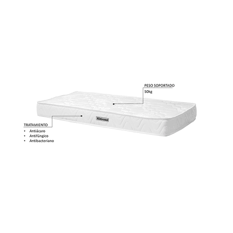 Colchón 148x78x14 Blanco Kidscool,"PRODUCTO CON DETALLE"