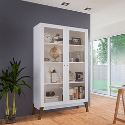 Vitrina 2 Puertas Blanca Amber,"PRODUCTO CON DETALLE"
