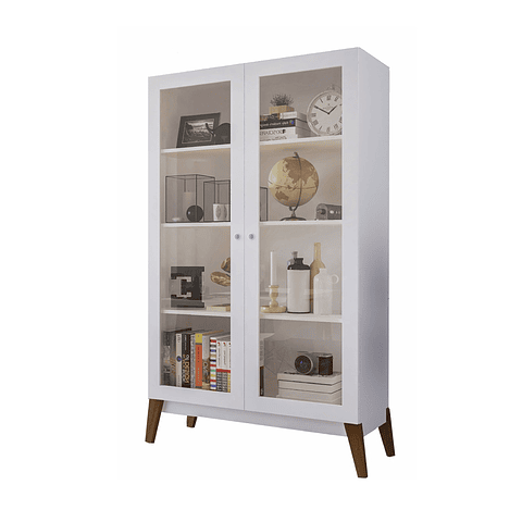 Vitrina 2 Puertas Blanca Amber,"PRODUCTO CON DETALLE"