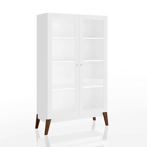 Vitrina 2 Puertas Blanca Amber,"PRODUCTO CON DETALLE"