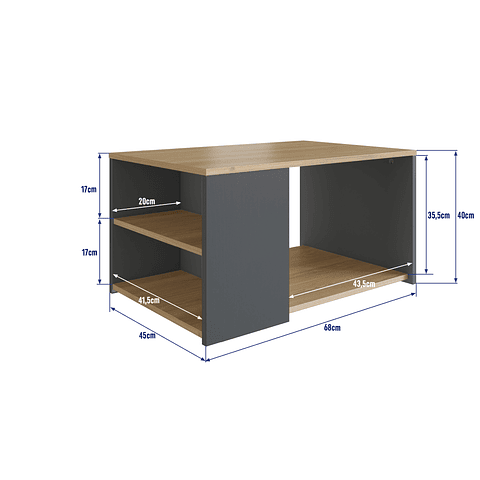 Mesa De Centro Grafito Miel Foggia ,"PRODUCTO CON DETALLE"