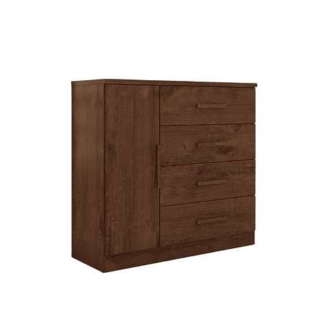 Comoda Con Puerta Café Mate Cinza,"PRODUCTO CON DETALLE"