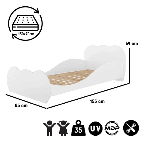 Mini Cama Cloud Rosado,"PRODUCTO CON DETALLE"
