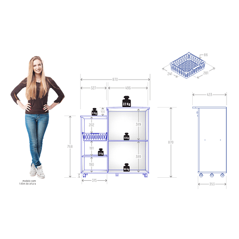Mueble De Cocina Blanco Cinza,"PRODUCTO CON DETALLE"