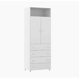 Ropero 2 Puertas y 4 Cajones Blanco,"PRODUCTO CON DETALLE"