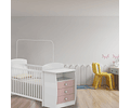 Cuna con Mudador Bambini Rosado,