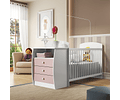 Cuna con Mudador Bambini Rosado,