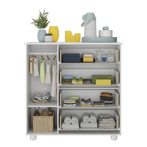 Comoda Top Blanca 4 Cajones ,"PRODUCTO CON DETALLE"