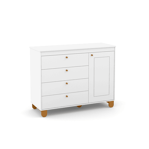 Cómoda Con Puerta Zupi Blanca PRODUCTO ARMADO CON DETALLE