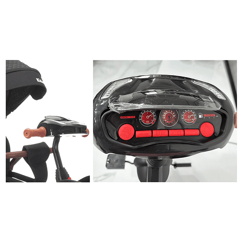 PRODUCTO ARMADO CON DETALLE - Triciclo Multifuncion Negro Luxor 360