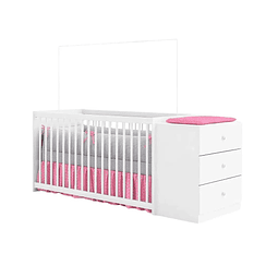 Cuna Con Comoda Gutti Blanca - PRODUCTO ARMADO CON DETALLE - 