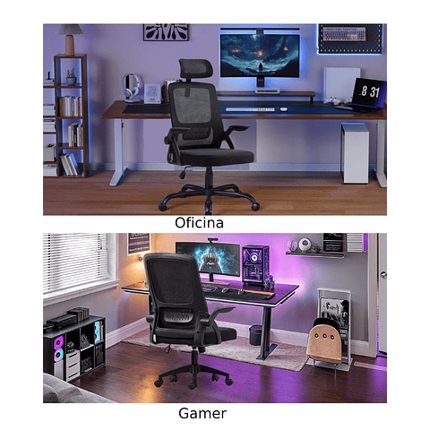 Silla Ergonomica Negra 24 PRODUCTO ARMADO CON DETALLE