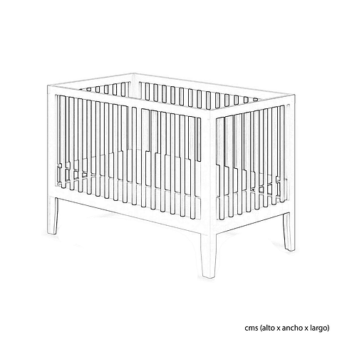 Cuna Sognare Practic Blanca/Miel - PRODUCTO ARMADO CON DETALLE