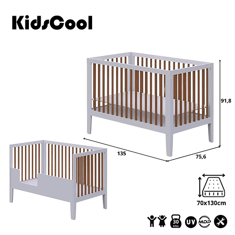 Cuna Sognare Practic Blanca/Miel - PRODUCTO ARMADO CON DETALLE