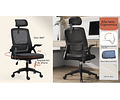 Silla Ergonomica Negra 24 PRODUCTO ARMADO CON DETALLE