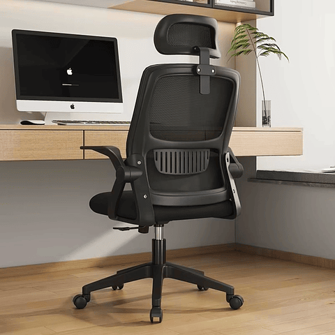 Silla Ergonomica Negra 24 PRODUCTO ARMADO CON DETALLE