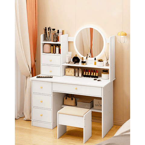 Comoda Tocador Led Lux - PRODUCTO ARMADO CON DETALLE