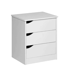 Velador 3 Cajones Compaq Blanco- PRODUCTO ARMADO CON DETALLE