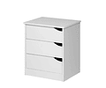 Velador 3 Cajones Compaq Blanco- PRODUCTO ARMADO CON DETALLE